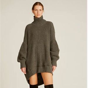 Amur Heather Charcoal gray sweater dress new with tags